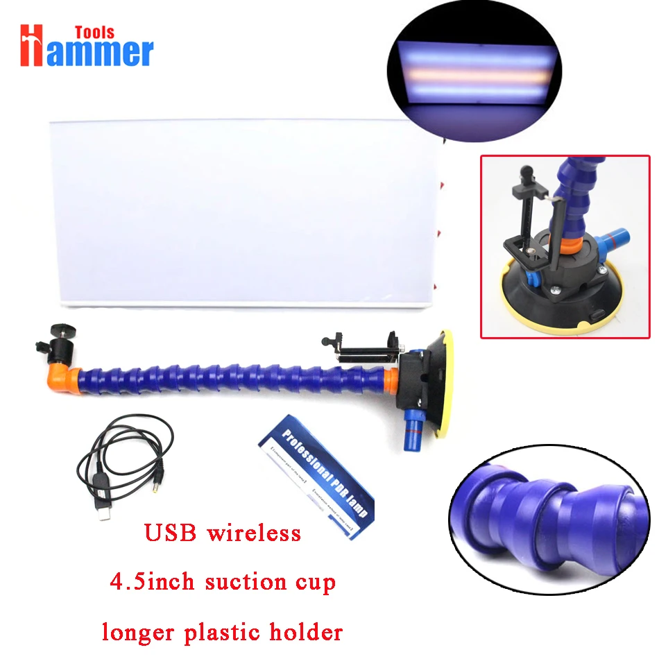 USB беспроводной светодиодный светильник PDR дент ремонт инструменты светодиодный отражения света доска с Регулируемый держатель 4,5 дюймов