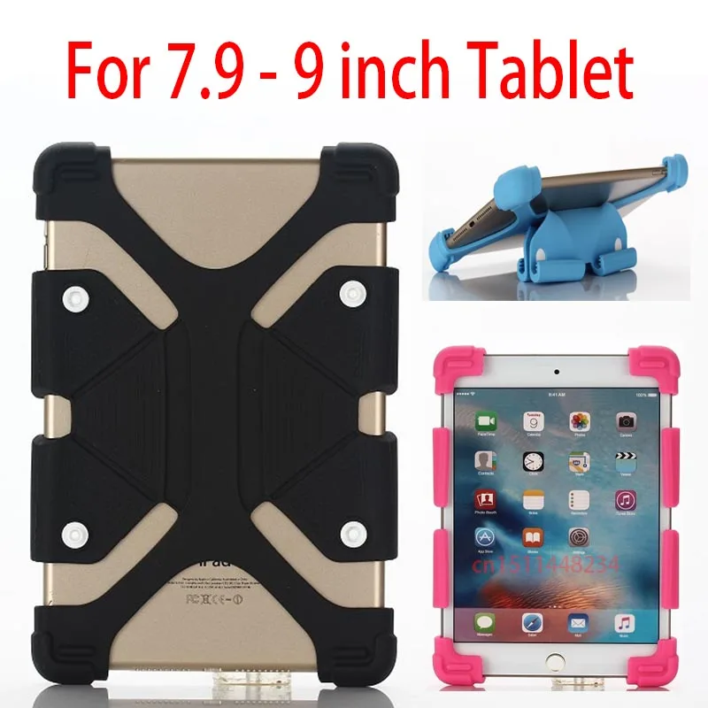 

7.9-9 inch Tablet Universal Extendable Cover Case For Samsung Galaxy Tab 2 3 4 A/E/S 8.0 8.4" T330 T310 T350 T385 Silicone Case