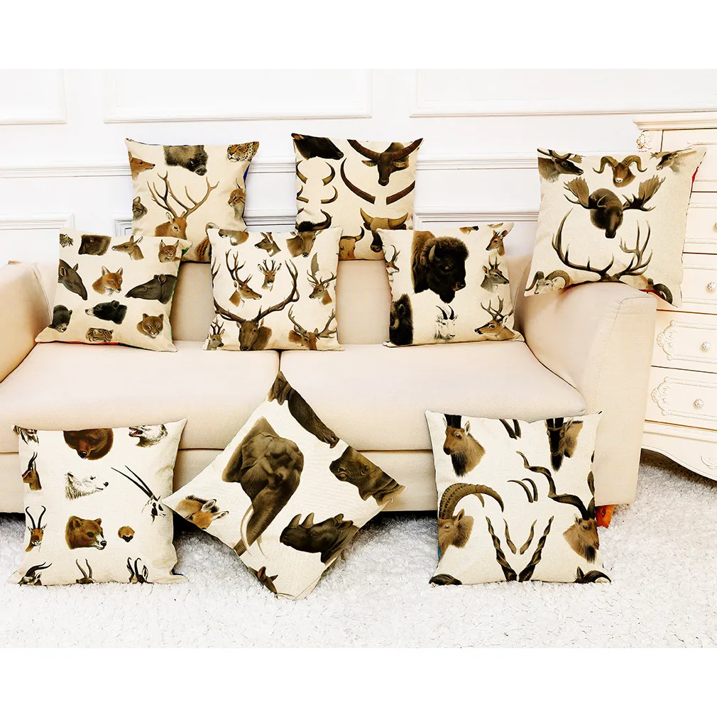

Pillowcases Sofa Cushions Cotton Cushion Covers Cotton Linen Vintage #40