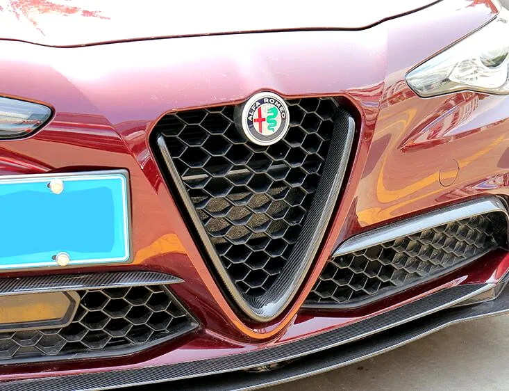 

For 2017 up Alfa Romeo Giulia Stelvio carbon fiber front grille trim