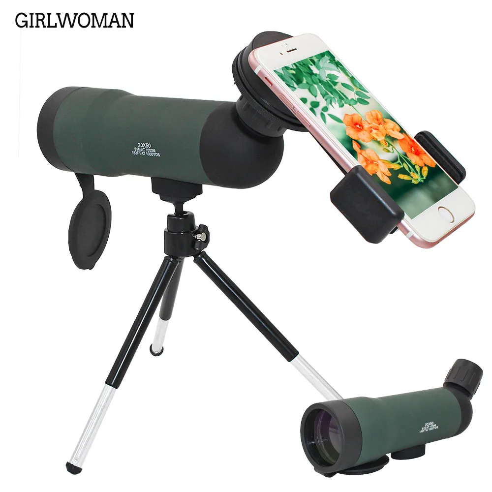 Зум-объектив Girlwoman 20x50 для смартфона, объектив Telescopio Celular, телескоп для мобильного телефона, объектив камеры для Iphone x 8 plus, huawei