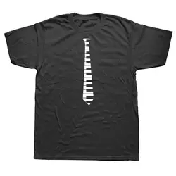 Хип пианино ключи галстук ноты, фортепьяно, музыка концерт футболка с круглым вырезом хлопковые футболки