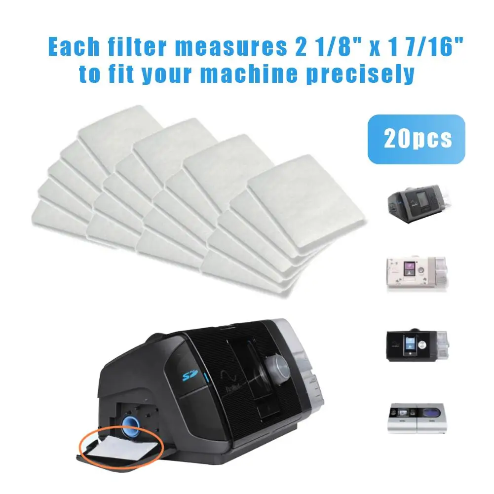 

Universal Replacement Filters Disposable Cotton Filter For ResMed S9/S10 Medical Ventilator CPAP Sleep Snorer 20pcs
