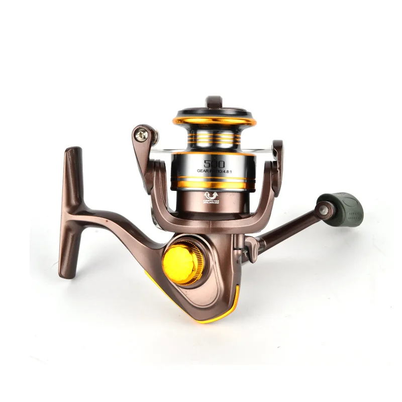 

Sea fishing Reel 500 Type 8+1 Bearing Mini Wheel soft rubber grip Spinning Rocker Ice Fishing Wheel
