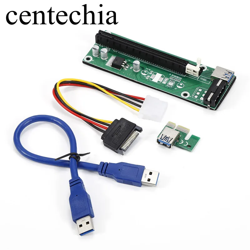 Centechia 50 см 3 цвета PCIe PCI Экспресс Райзер карта 1x до 16x USB 0 кабель для передачи данных