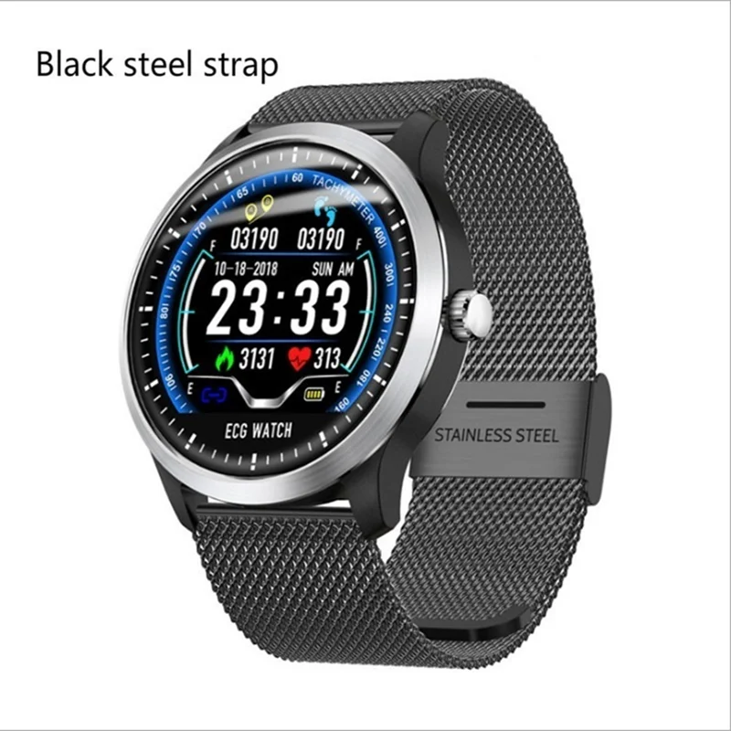 Умные часы N58 с Bluetooth 1 22 дюйма HD IPS круглый экран ЭКГ ППГ фитнес трекер
