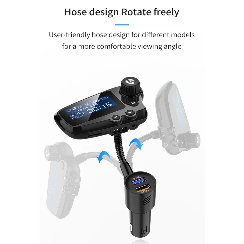VR robot Bluetooth FM передатчик модулятор Автомобильный MP3 AUX аудио плеер вращение на 360