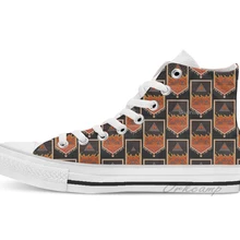 Шифр счета гобелен Высокие парусиновые туфли на плоской подошве; повседневная обувь на заказ; Прямая