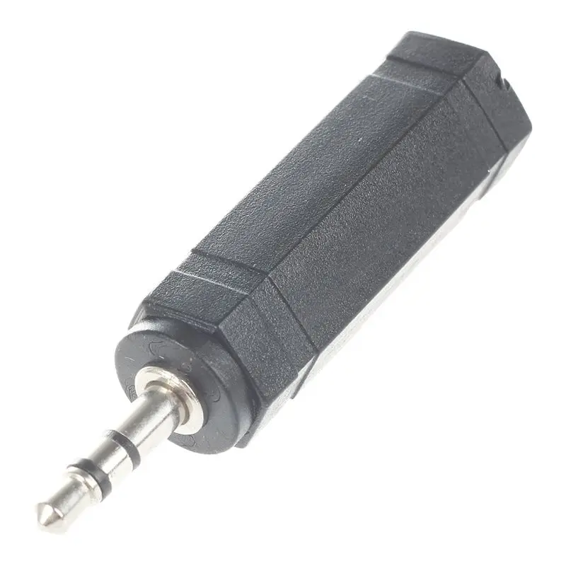 

6.35mm 1/4" Female Socket to 3.5mm 1/8" Male Plug Audio Stereo Adapter Converter Black