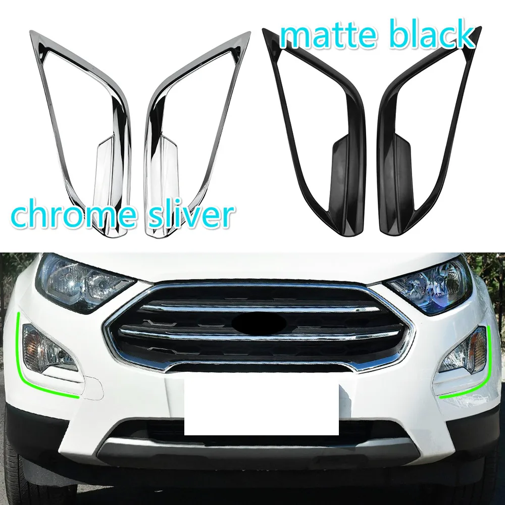 For Ford Ecosport 2018 Accessories 2 Colors ABS 2Pcs/Set Car Front Fog