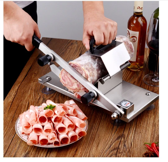mini Stainless mutton slicer convenient manual mutton roll maker fat