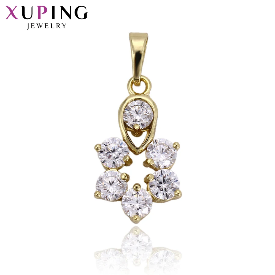 

Xuping Light Yellow Gold Color Plated Elegant Jewelry Temperament Style Necklace Pendant for Women Christmas Gift S61.5-32967