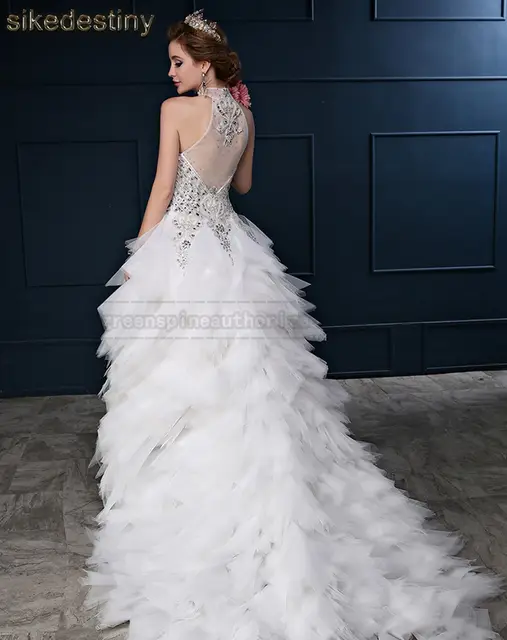 Bling Wedding Dresses High Low