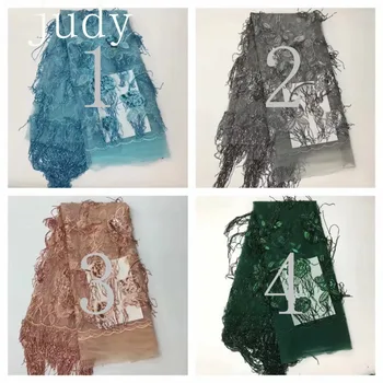 

sequin fabric RF09# Wedding dress with 4 color sequins embroidered fringed wedding dress for bridal wedding dress/sawing