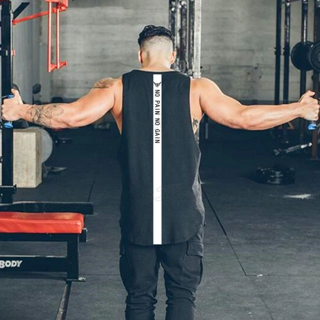 US $6.74 Brand gyms clothing mens fitness singlet cotton bodybuilding stringer tank top men sleeveless shirt