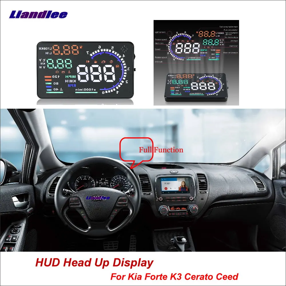 Дисплей на лобовое стекло Liandlee для Kia Forte K3 Cerato Ceed 2012 2018|Проекционный дисплей| |