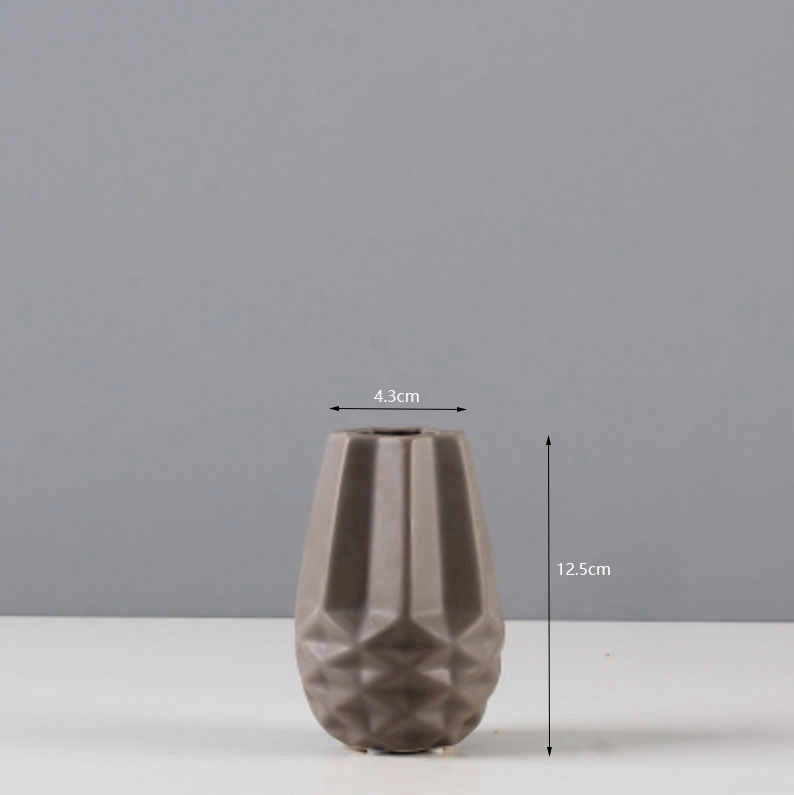 Простая Современная столешница ваза для цветов креативный скандинавский стиль Свадебная сушеная ваза для цветов керамические изделия украшения для дома и офиса - Цвет: Brown S