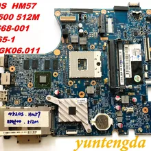 Оригинальная материнская плата для ноутбука hp 4520S HM57 HD4500 512M 598668-001 H9265-1 48.4gk06011 протестирована