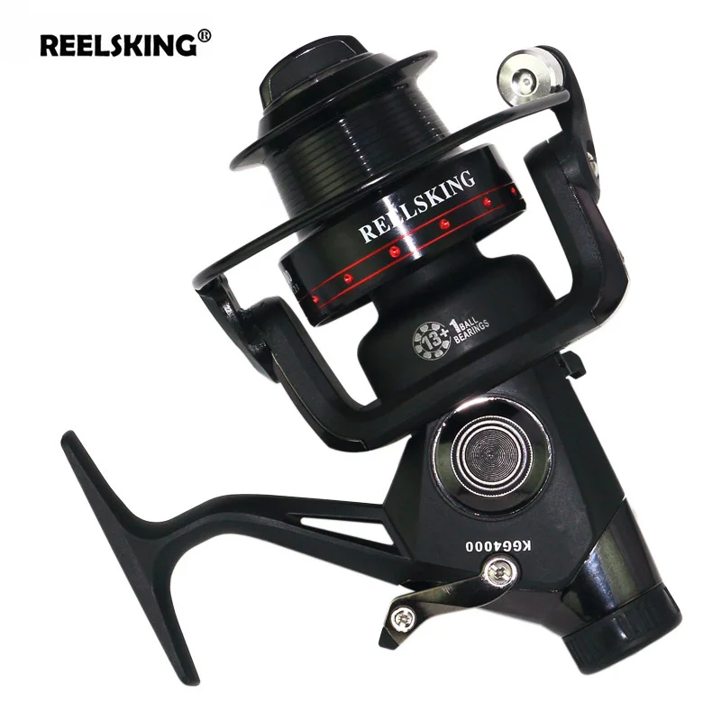 

YUMOSHI Stand Spinning Fishing Reel Dual Brake Spincast Baitcaster Sea Power Drag Carp Bait Cast Baitcasting Fishing Tackle KGG
