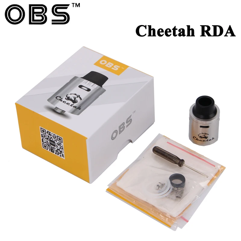 

Original OBS Cheetah RDA Tank with Temperature Control Top-filling and Top Airflow Control E Cigarette Atomizer Vaporizer vape