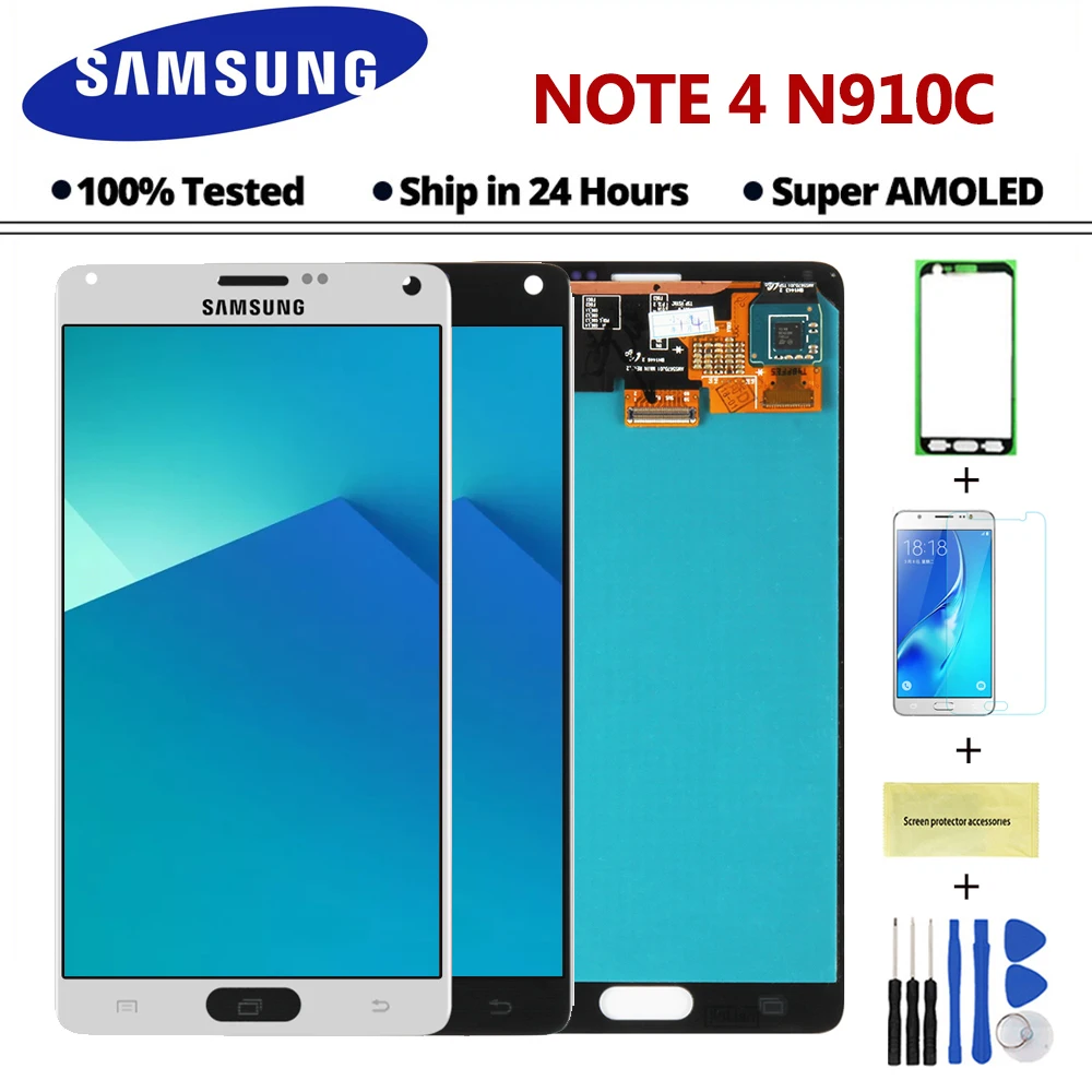 

Sinmaytai Repair Parts For Samsung Galaxy Note 4 Note4 N910C N910 N910A N910F LCD Display + Touch Screen Assembly+Tools