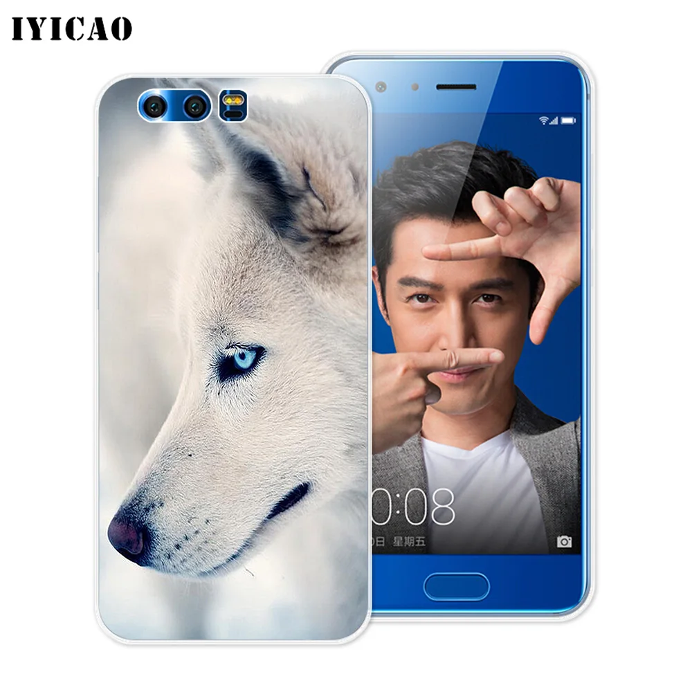 Мягкий силиконовый чехол IYICAO Animal Wolf для Huawei Y9 Y7 Y6 Prime 2018 Honor 8C 8X8 9 10 Lite 7X 7C 6A 7A