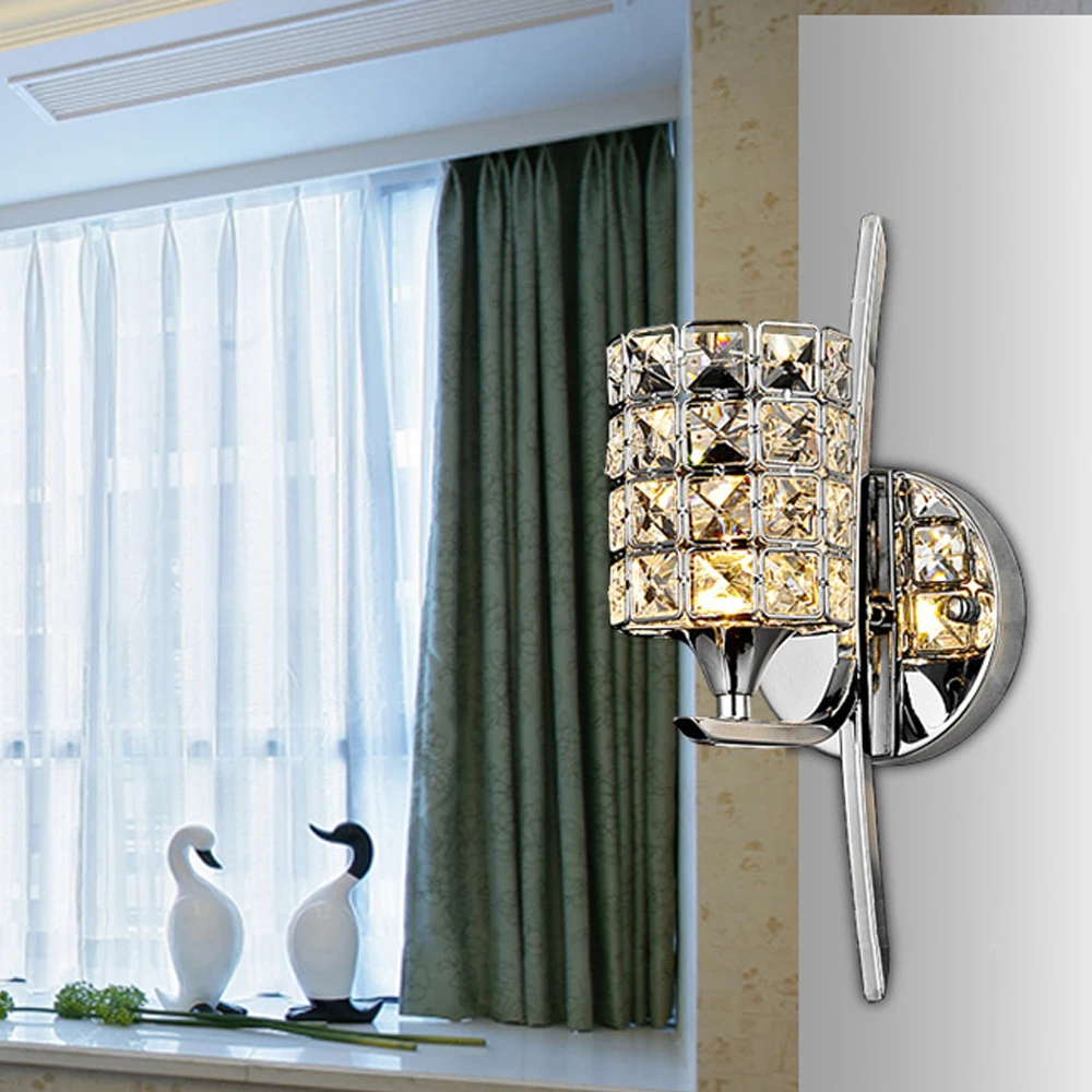 Современный хрустальный Настенный Светильник Бра K9 E27 для спальни, лестницы, люстра, настенный светильник, светильник для домашнего декора