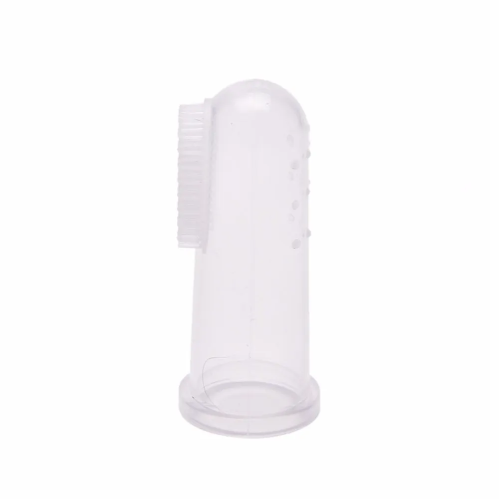 Безопасное здоровое детское мягкое Силиконовое Зубное щетка для пальцев зубная щетка резиновый массажер щетка с коробкой