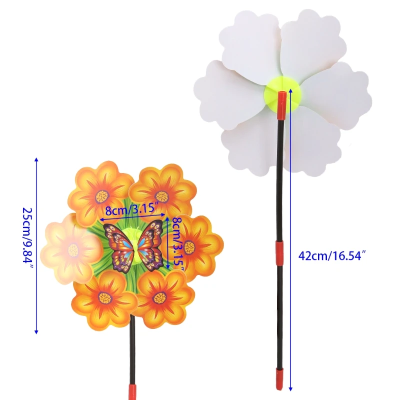Цветок Мельница ветра вертушка флюгеры дома шланг для полива огорода, двора, украшения для детских игрушек, Новинка