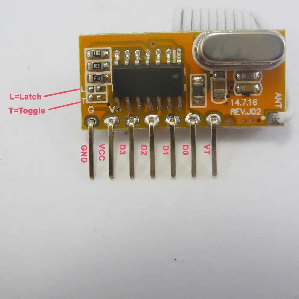 433 МГц PT2262 кодировщик для Arduino декодер РЧ передатчик приемник Ссылка комплект