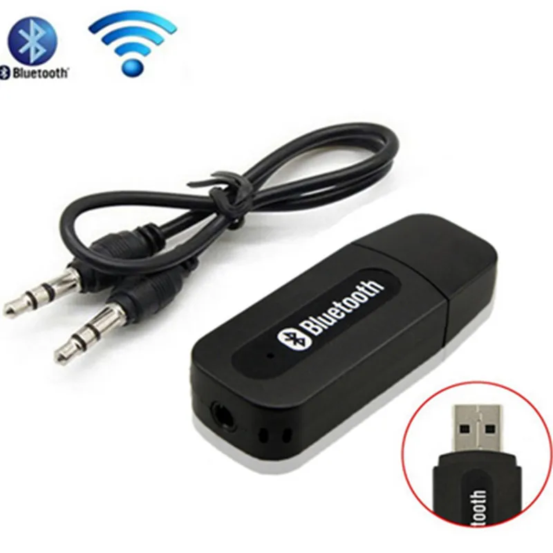 Bluetooth AUX Беспроводной Портативный мини черный Music Receiver Аудио адаптер 3 5 мм стерео