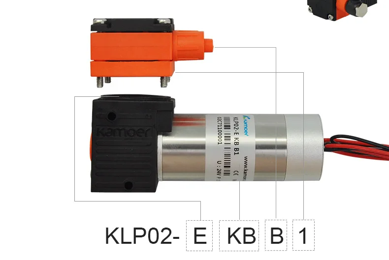 Kamoer KLP02 мембранный насос 12/24V с одной головкой и бесщеточным Мотором(внутренний виток, внешний виток