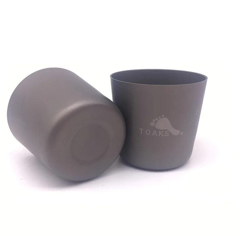 TOAKS 30 ml ultraligero Mini taza de té al aire libre Camping copa de titanio copa de agua de titanio 2 unids piezas/4 unids