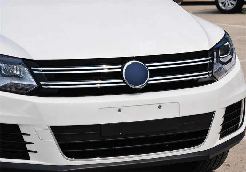 Высокое качество ABS оригинальная uthentic Автомобильная Передняя решетка Вокруг отделки гоночных грилей Накладка для Volkswagen Tiguan 2010- автомобильный Стайлинг
