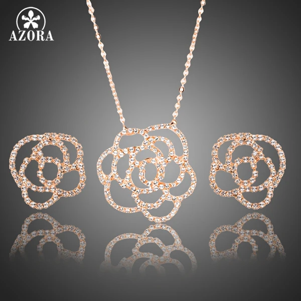 Small Rose EarringNecklace Set