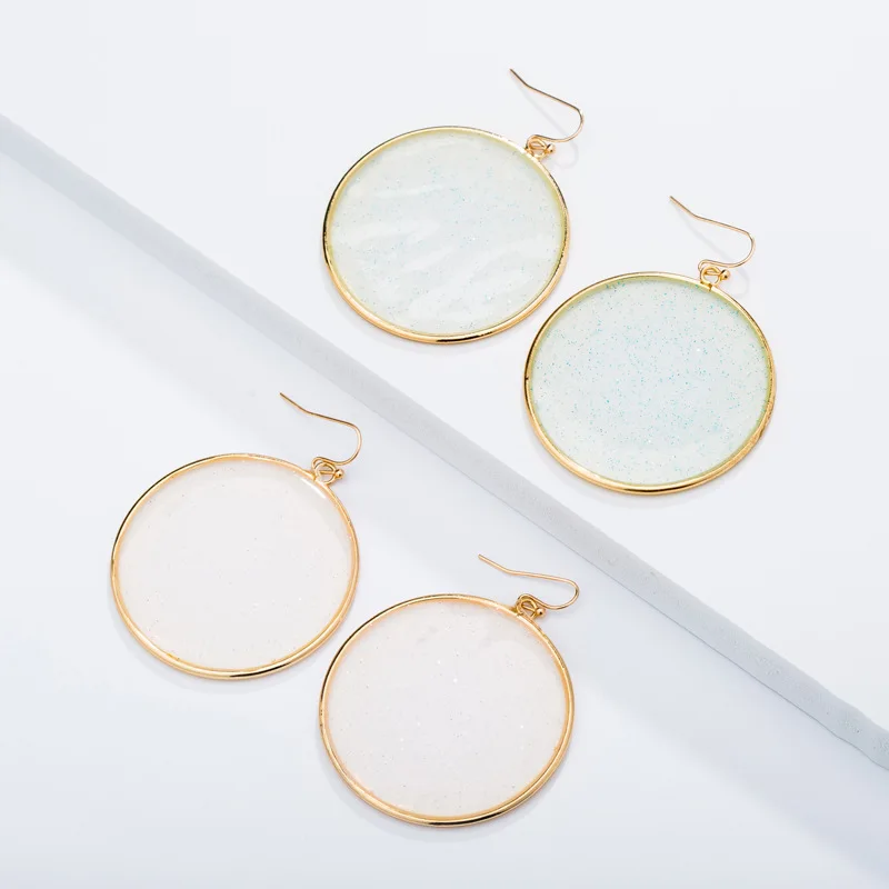 

Vintage Bohemian Multicolor Round-shaped Earrings For Women Cyan pink Dangle Earring Brincos Statement Earing Jewelry Party Gift