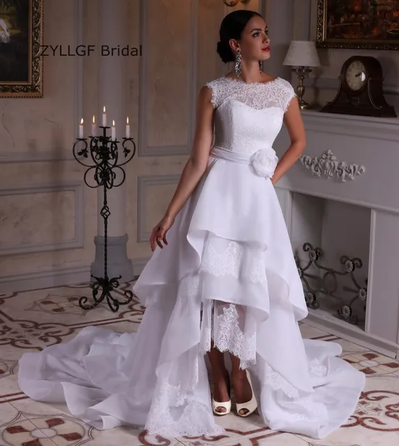 Asymmetrical Hem Wedding Dress