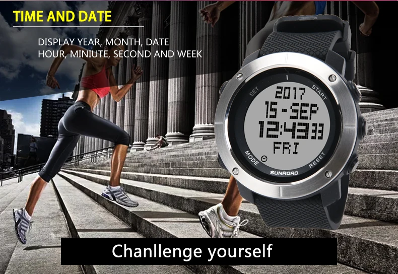 Sunroad FR1001 sports watch single description photo EN 04