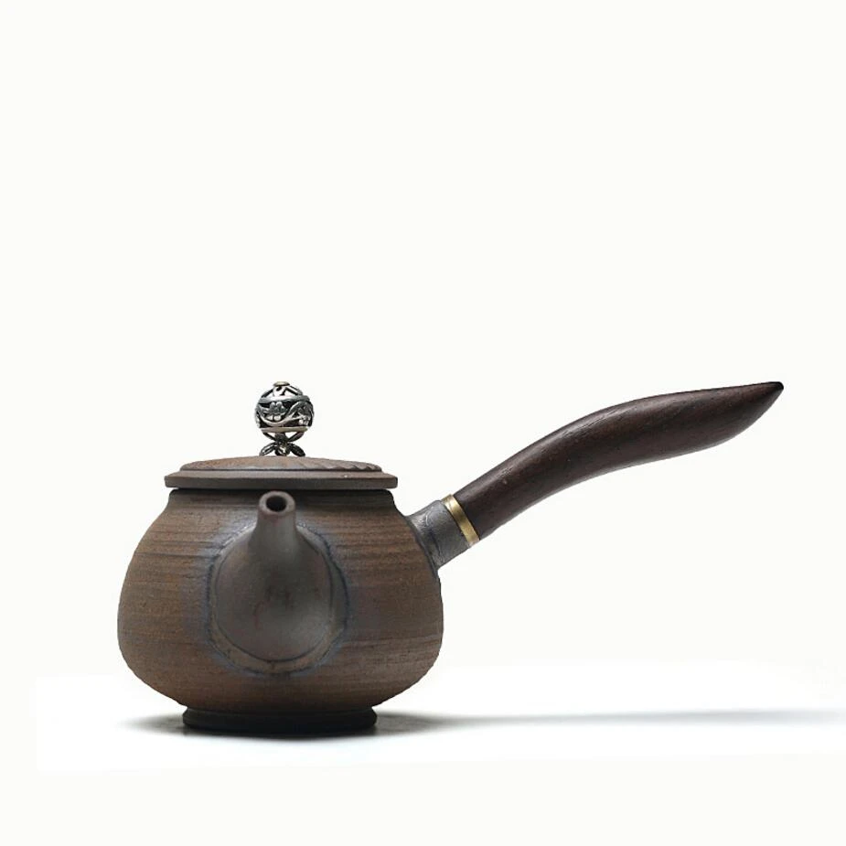 Japanese Style Crude Pottery Teapots Vintage Ceramic Tea Pot High