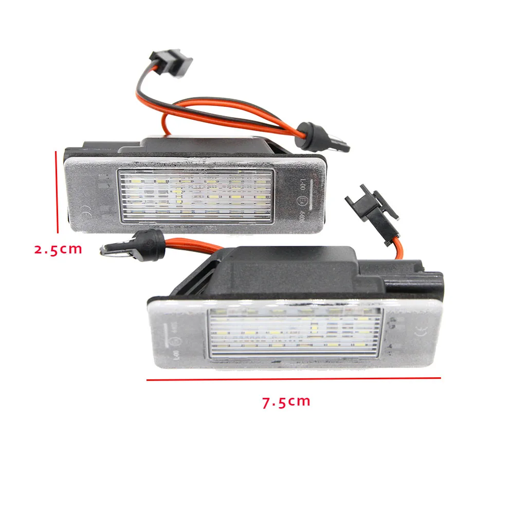 2 шт. светодиодный светильник номерного знака для Peugeot 207 308 Citroen Berlingo C2 C3 Pluriel Baujahr C4