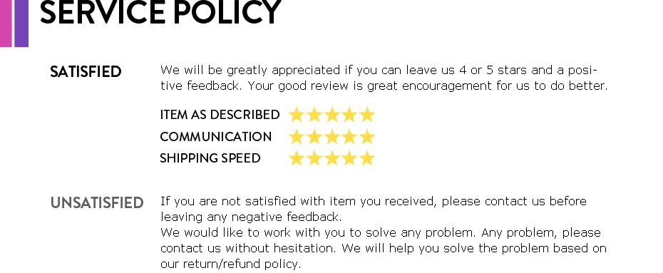 SERVICE Policy