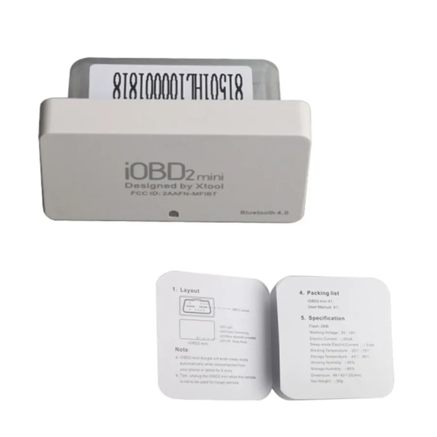 XTOOL iOBD2 мини OBD2 сканер EOBD Поддержка Bluetooth 4,0 для iOS и Android