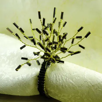 

branch napkin ring many colors, glass napkin holder