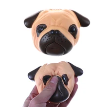 Медленно распрямляющийся мягкий собака лицо хлеба 11 см Jumbo подвеска Kawaii телефон Ленты Эластичные выжать крем ароматизированный торт детские подарки игрушки