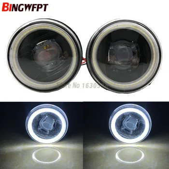 

2x Super Bright LED Fog Light +Angel eye white light For NISSAN TIIDA SC11X CUBE Quest 2006-2012 For Infiniti FX FX35 FX37 FX45