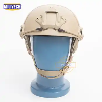 MILITECH FAST Tan FA Style Super ABS Airsoft Tactical Helmet Ops Core Style High Cut Training Helmet FAST Ballistic Style Helmet