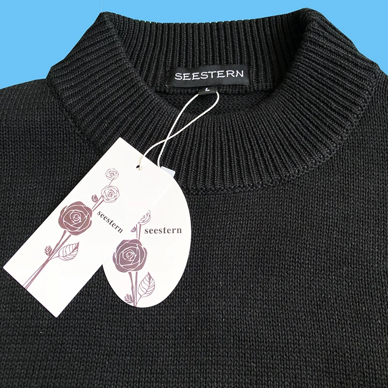 Бренд seestern мужской свитер модная аппликация с вышивкой «Тигр» для отдыха на осень-зиму в европейском и американском стиле Молодежные Теплые Топы