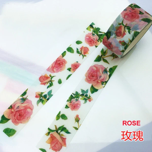

Beautiful 20mm*5m high quality washi paper tape/Beautiful red rose masking japan washi tape