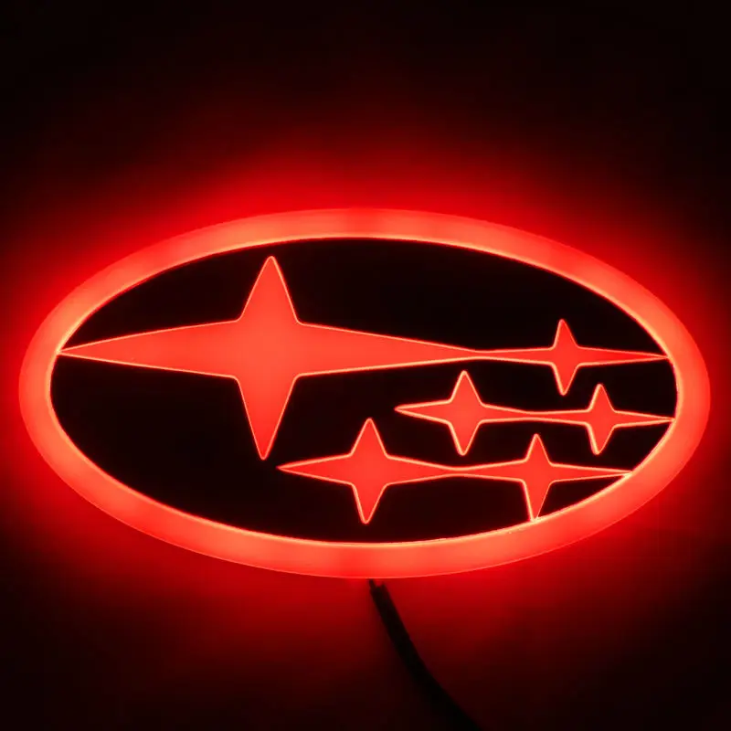 4D led car logo badge for Subaru Outback Legacy Forester