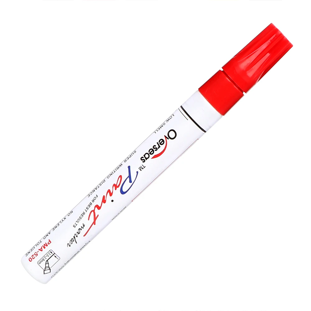 FORAUTO Автомобильная маркировочная ручка для автомобильных шин уход за краской авто краска ing ручка автостайлинг Маркер 6 цветов - Цвет: Красный